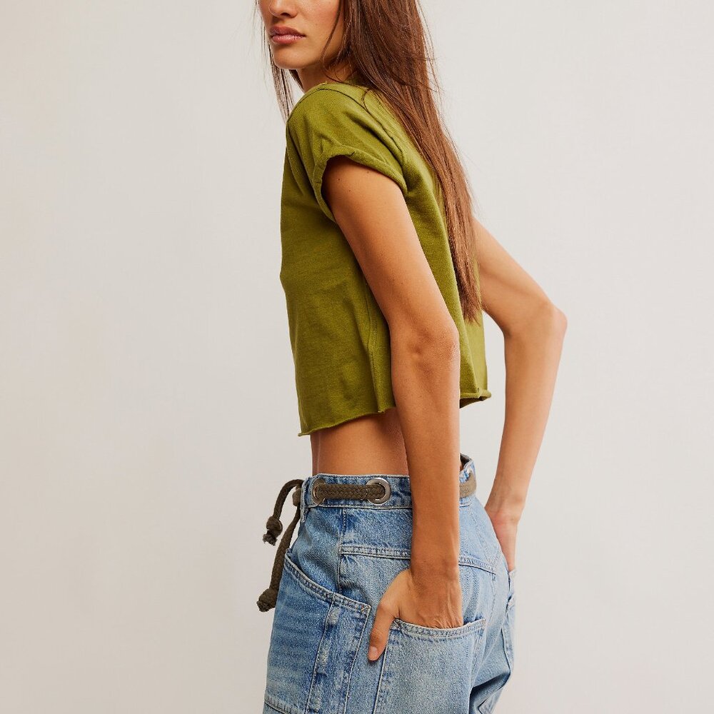 FREE PEOPLE We The Free The Perfect Tee / Peat Moss - Picture 5 of 6